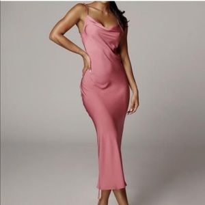 JLUX Phoebe Slip Dress in Smokey Rose